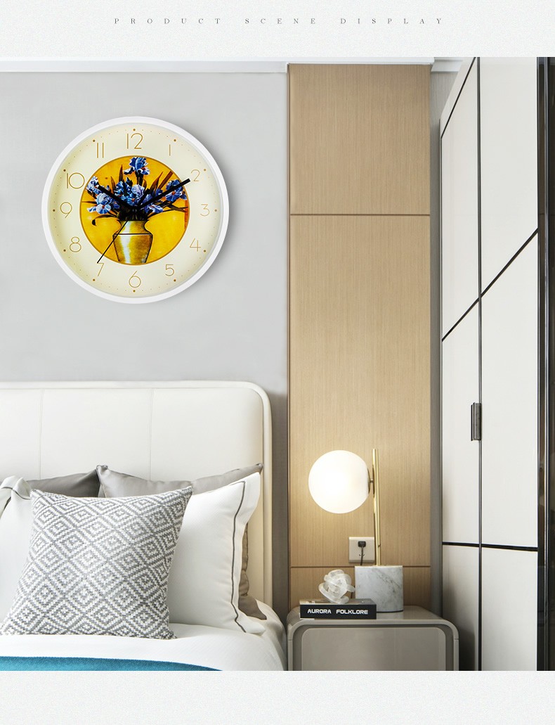 Factory direct sales of 12-inch European-style wall clocks, simple wall watches for living rooms and bedrooms, modern and creative quartz clocks, cross-border hot sales detail image 10