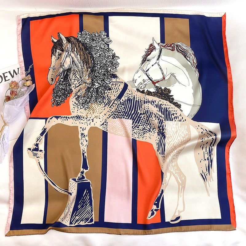 2020 Live Explosion Yao Chen With A Large Square Scarf Female Spring And Autumn Korean Version Of Small Shawl With Decorative Silk Scarf Scarf