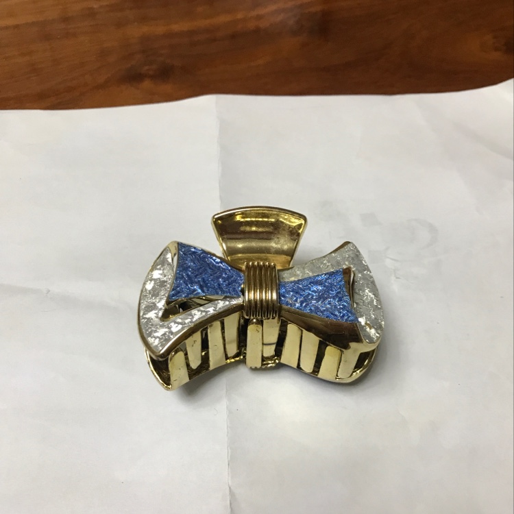 新款白蓝蝴蝶结发夹