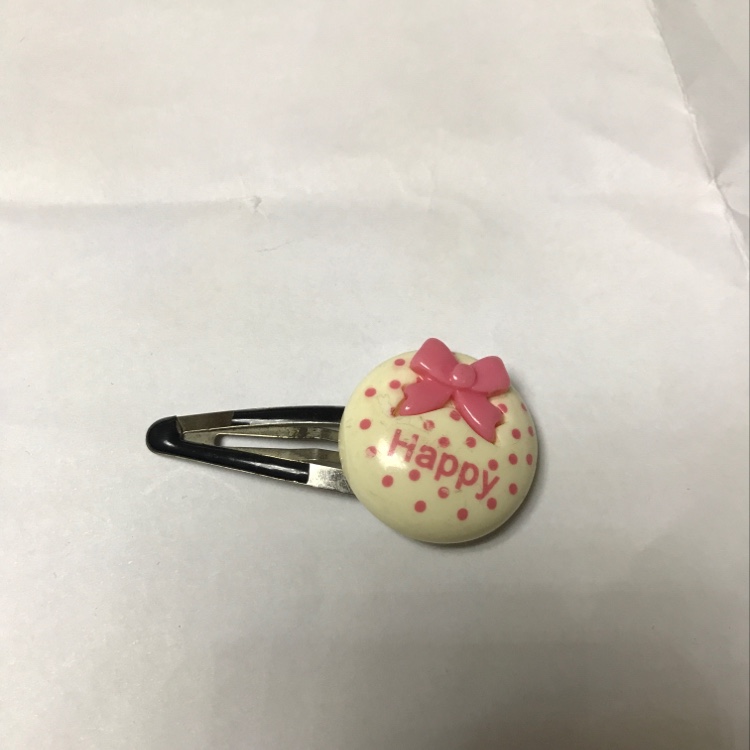 儿童Happy发夹扣子