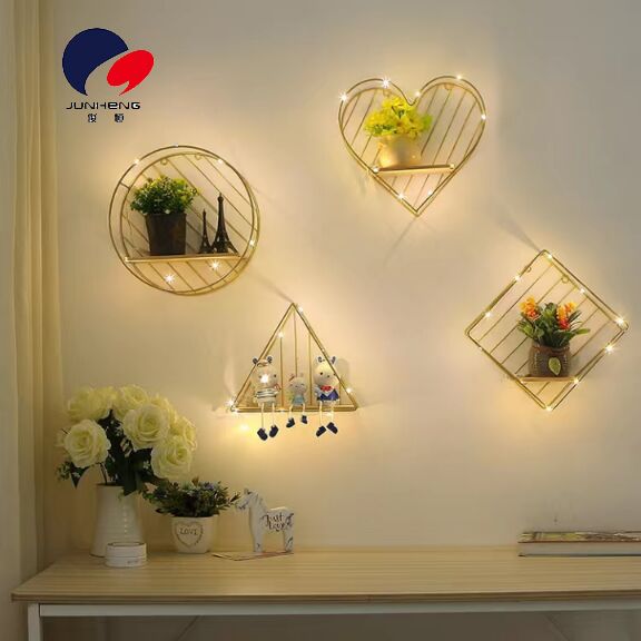 Nordic ins light luxury style creative wall decoration, living room wall TV, wall shelf, wall hanging decoration A818 Application Scenario