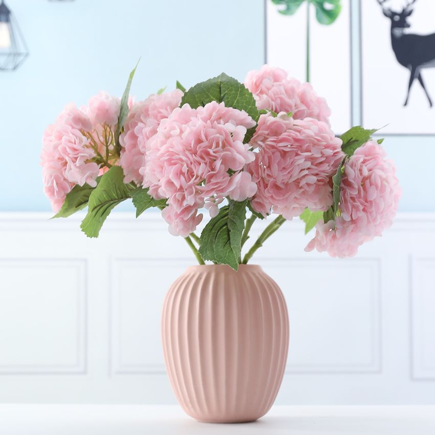 仿真花手感胶片绣球 保湿仿真花花艺插花设计客厅装饰154片花婚庆绣球M1807图