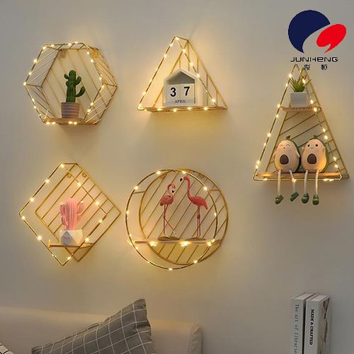 Nordic ins light luxury style creative wall decoration, living room wall TV, wall shelf, wall hanging decoration A818 Specification image