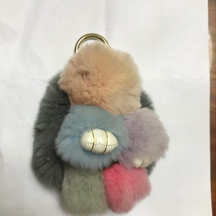 假毛兔子钥匙扣挂件