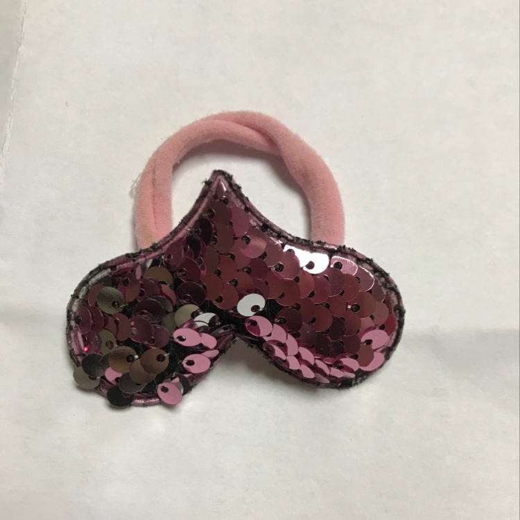 爱心亮片发圈