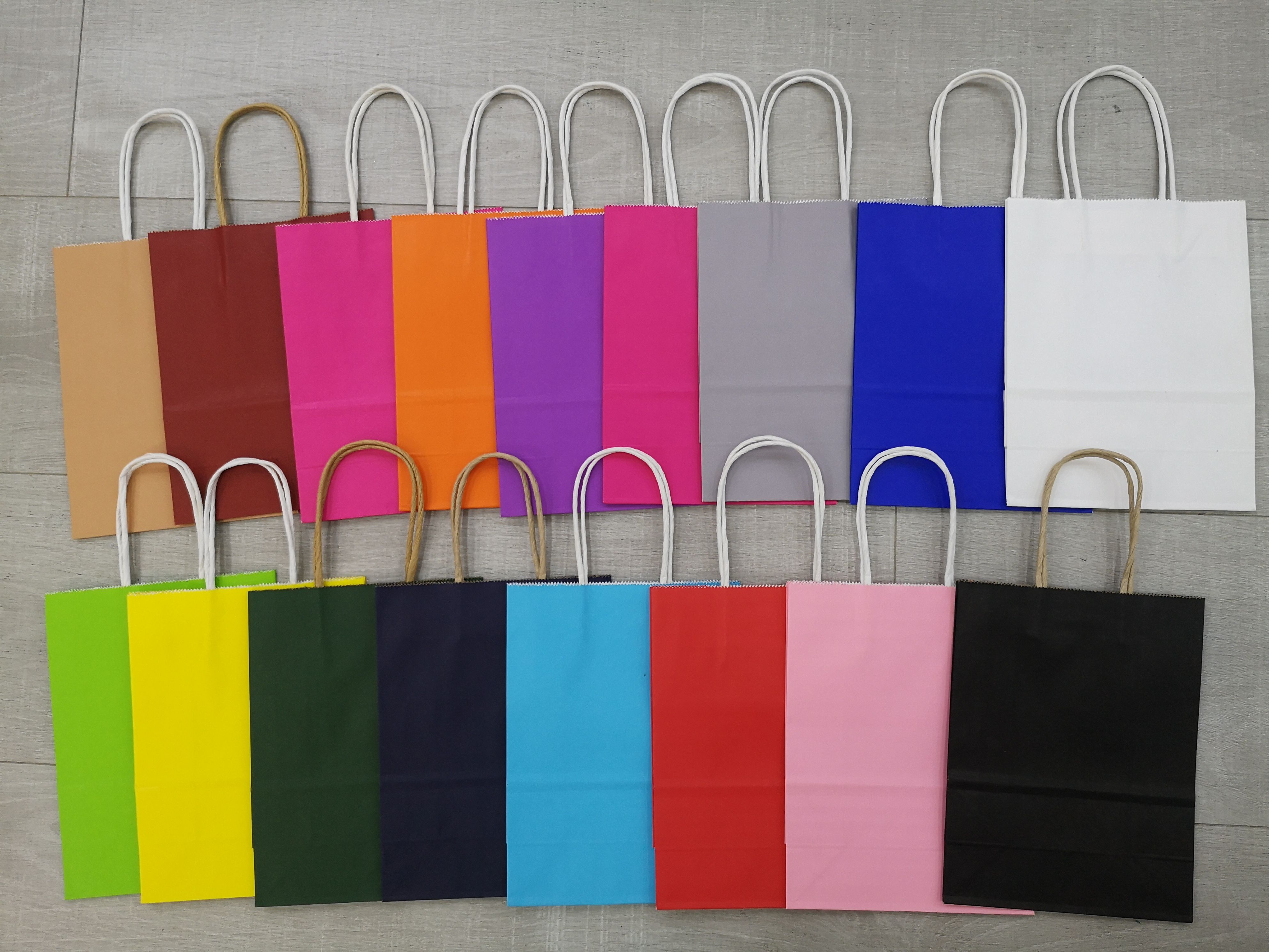 牛皮纸袋环保购物袋手提袋120克白牛皮纸绳袋简约单色袋礼品袋详情图3