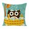 新款亚麻 数码印花猫头鹰图案抱枕套 沙发客厅靠枕 不含芯 可定制产品图