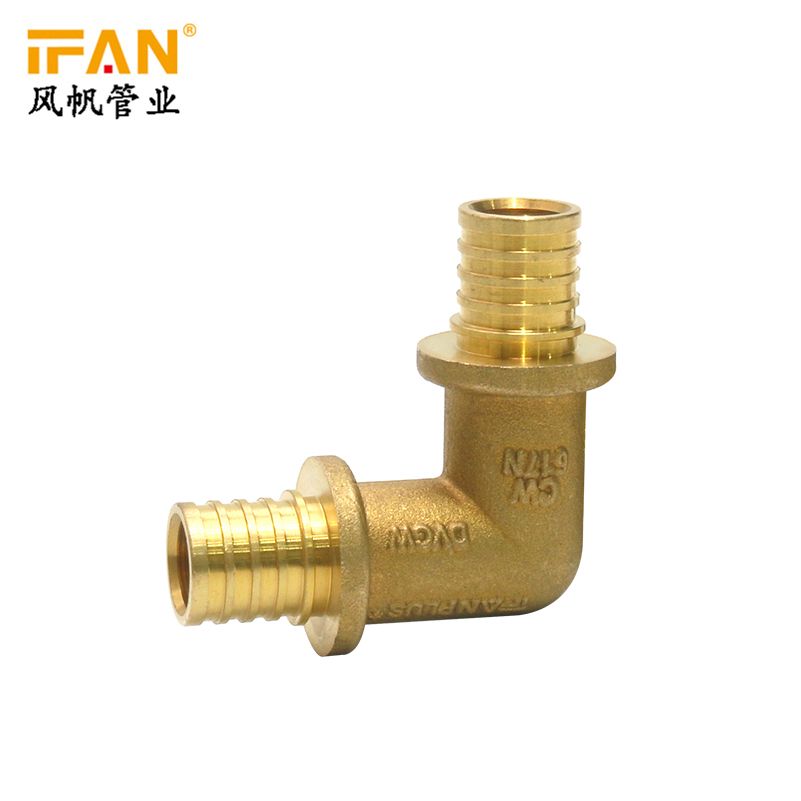 ifan external elbow CW617 L25×25 copper elbow three-way straight through slip-tight connection for floor heating pipe special slip-tight joint pipe fittings thumbnail