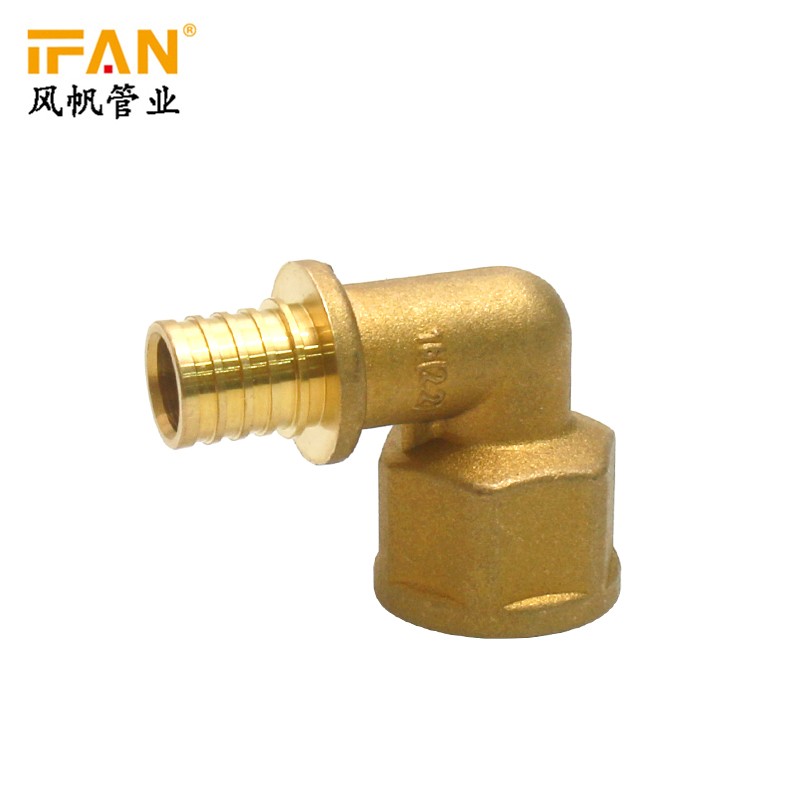 IFAN 工厂直销 水暖件 滑进管件 内外牙弯头 CW617 L20x1/2''F 铜弯头 详情图1