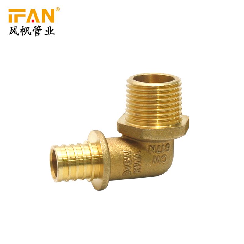 IFAN external thread elbow CW617L 20X1/2 "M copper elbow aluminum-plastic pipe joint sliding pipe fitting Item Picture
