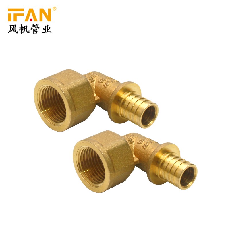 IFAN 工厂直销 水暖件 滑进管件 内外牙弯头 CW617 L20x1/2''F 铜弯头 详情图3