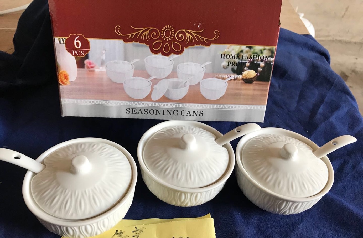 陶瓷套三调料罐，糖缸详情7