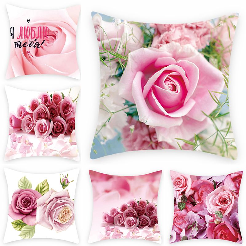 Valentine's Day plush print pillowcase sofa living room cushion bedroom headrest car chair backrest thumbnail
