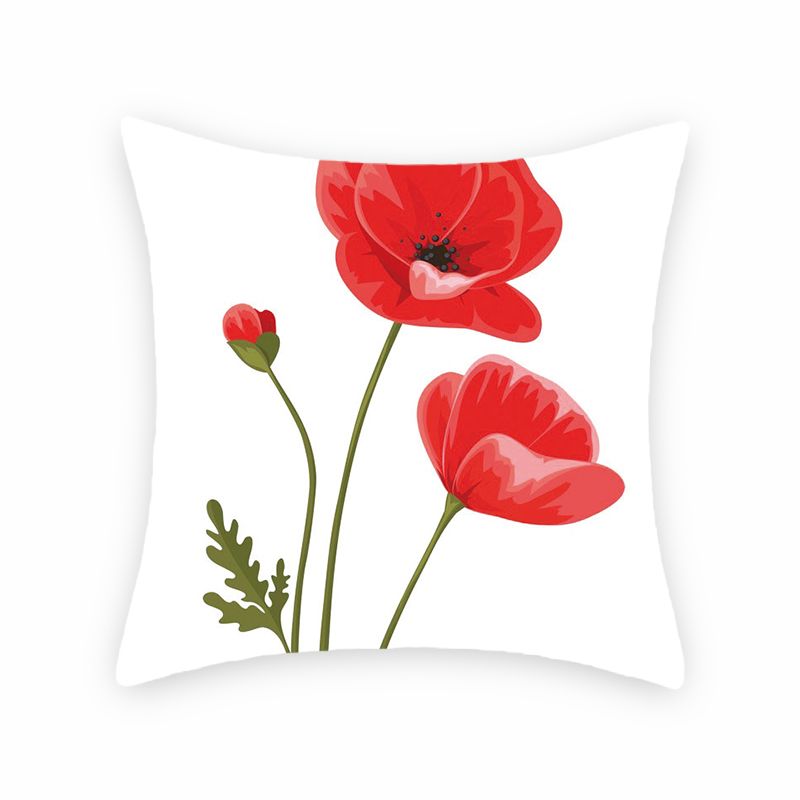 Plain flower digital print pillowcases, sofa, living room cushions, headrests, bedroom cushions, car backrests Item Picture