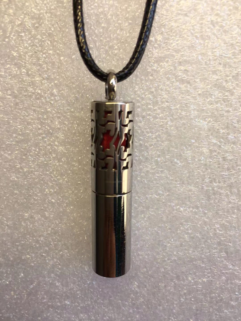 不锈钢香薰香水吊坠钢色37