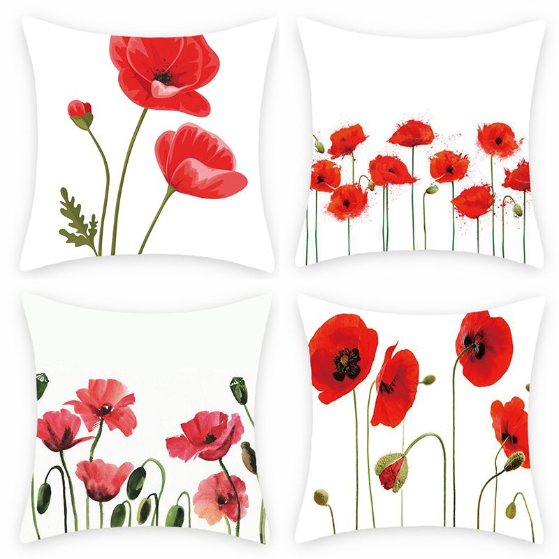 Plain flower digital print pillowcases, sofa, living room cushions, headrests, bedroom cushions, car backrests