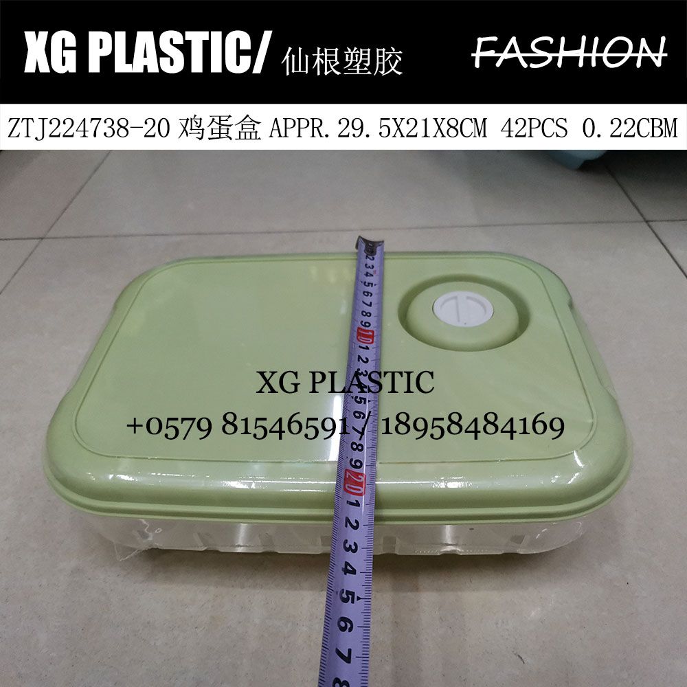 Egg box 20 stylish simple plastic egg box Kitchen household egg storage box Rectangular portable egg box Application Scenario