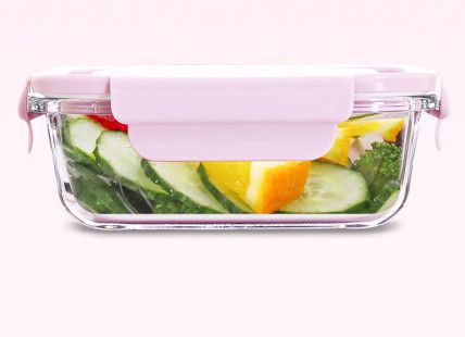 Refrigerator preservation storage box, microwave oven heating special glass with covered bowl, office worker and student lunch box set