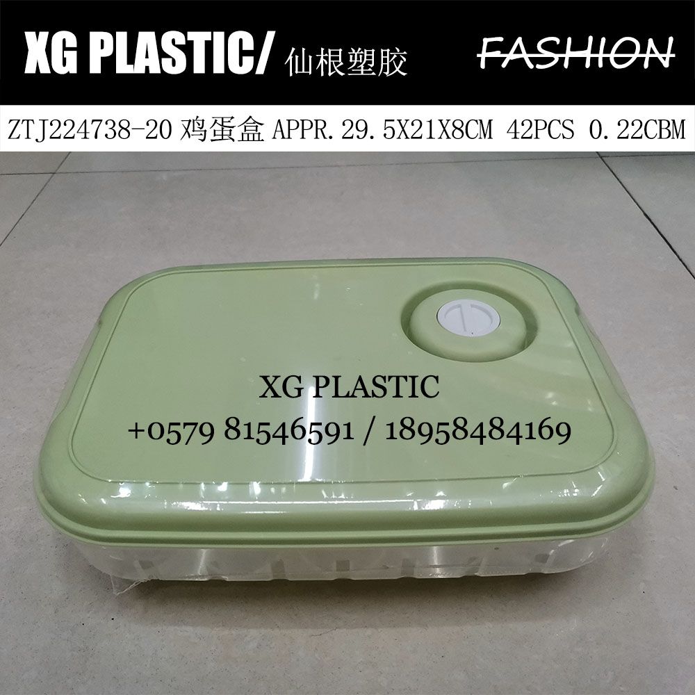 Egg box 20 stylish simple plastic egg box Kitchen household egg storage box Rectangular portable egg box full figure