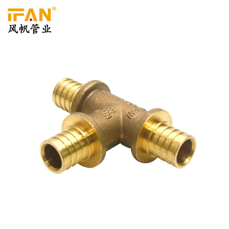 IFAN aluminum-plastic pipe joint 4 points brass fittings three-way straight slide tight connection special slide tight joint for floor heating pipe thumbnail