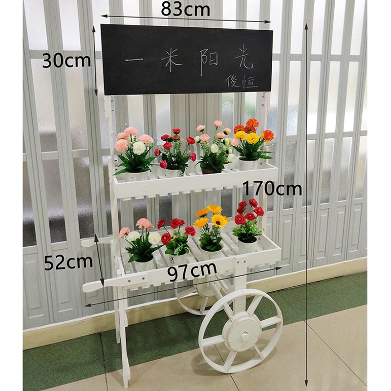 A433梯形六托花架多层室内多肉实木质阳台客厅植物花盆架详情图7