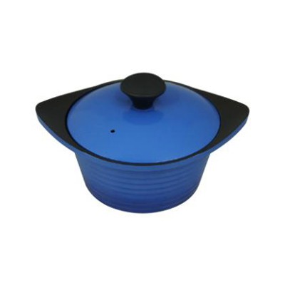 Kitchen Code: Original imported 3D blue double-handled soup pot from South Korea, 20cm detail image 1