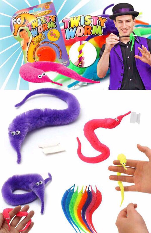 6色说明书毛毛虫，魔术毛毛虫，毛绒玩具，新奇特神奇玩具图