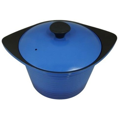 Kitchen Code: Original imported 3D blue double-handled stew pot from South Korea, 24cm detail image 1