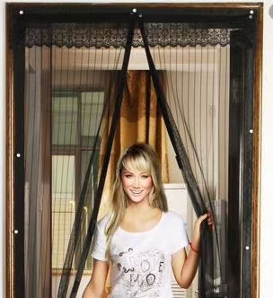 Magnetic soft screen door