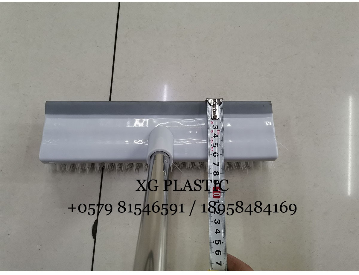 地刷塑料家用厕所清洁刷不锈钢长柄新款耐用地板刷灰色瓷砖地板刷详情图6
