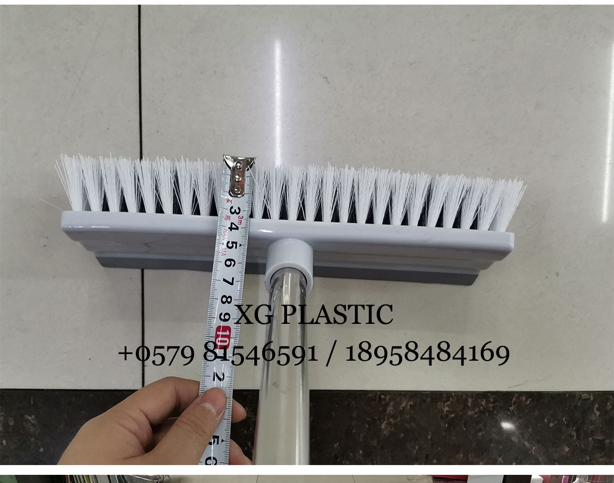 地刷塑料家用厕所清洁刷不锈钢长柄新款耐用地板刷灰色瓷砖地板刷详情图7