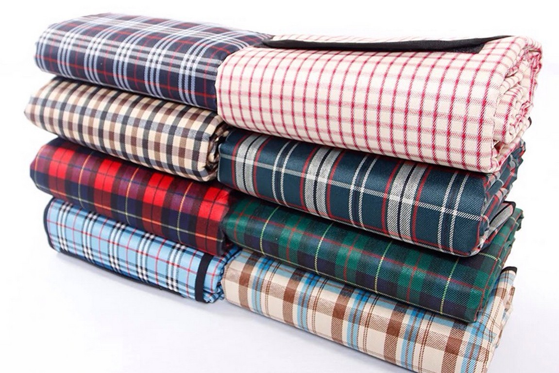 田园风格子桌布 涤棉斜纹色织布料来样定制详情图1