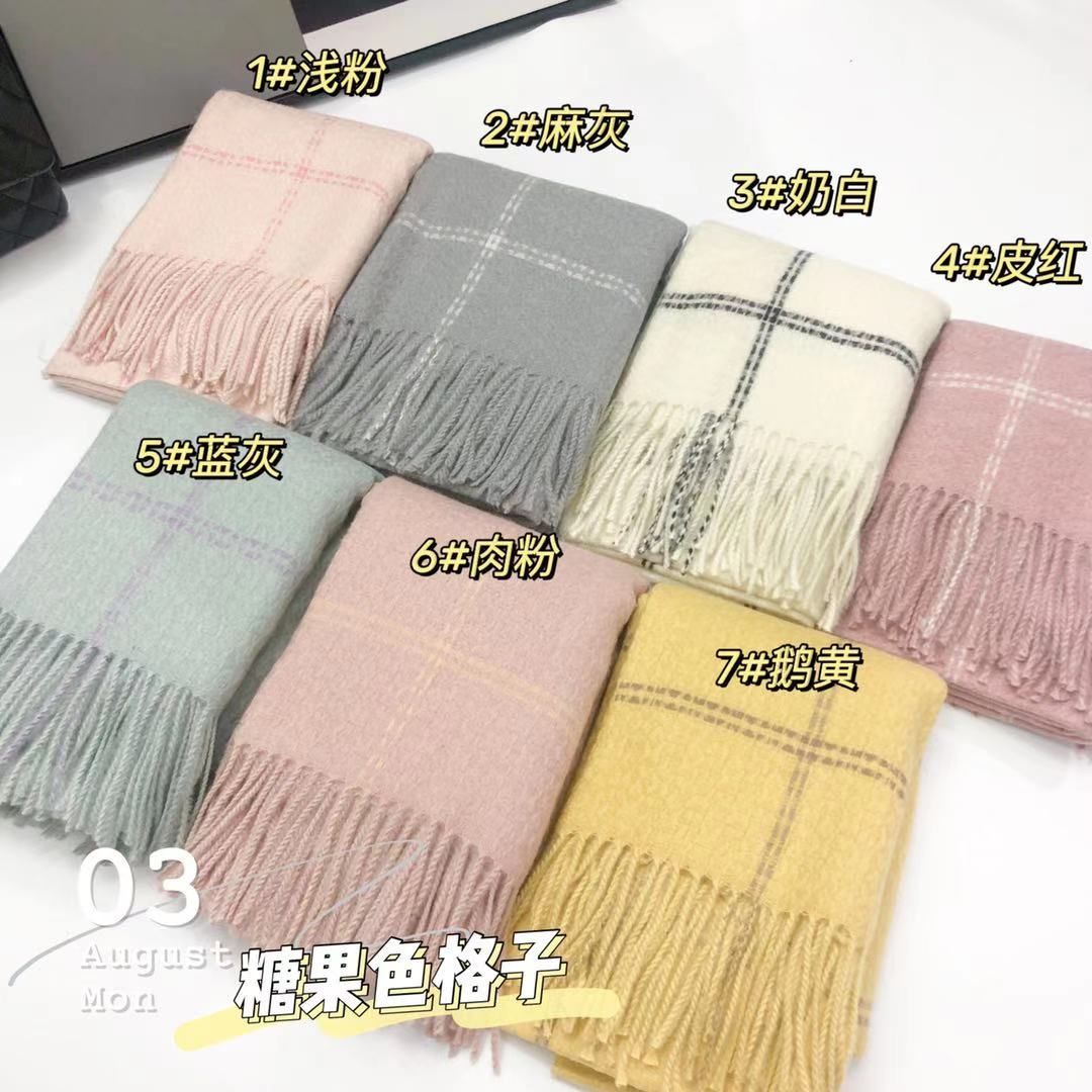 Cashmere plaid scarf