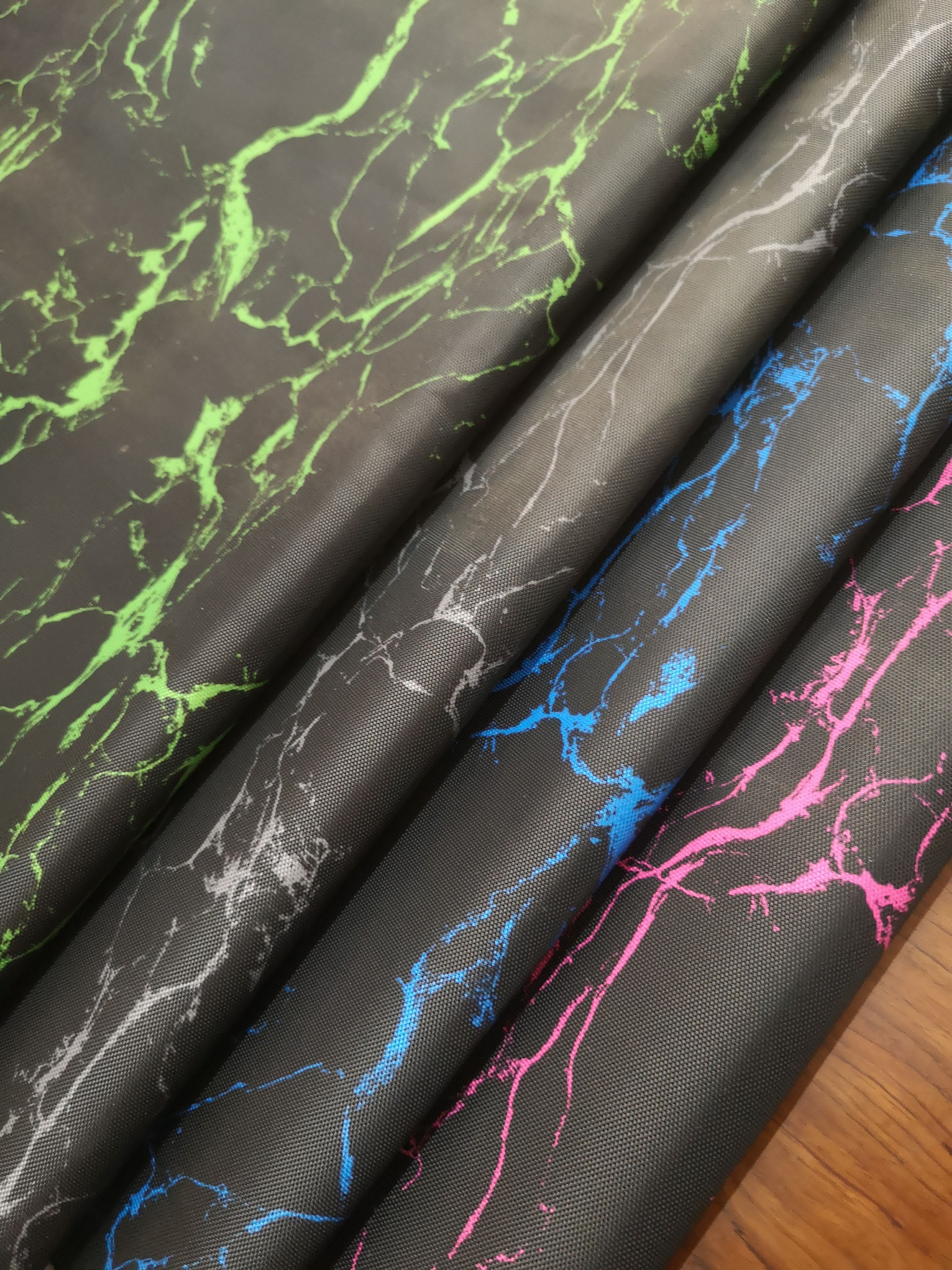 防水290斜纹抽象迷彩印花布户外背包登山包用布复合针织布底pu