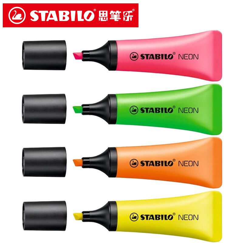 德国STABILO思笔乐荧光笔72霓虹乐记号笔 创意记号笔