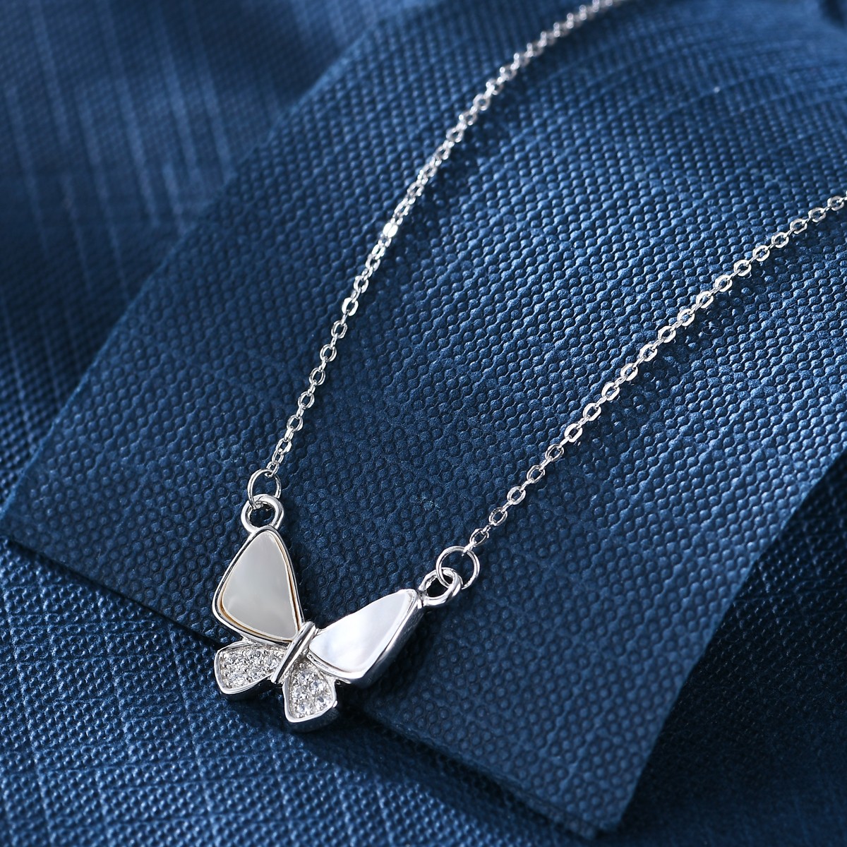 S925 all-silver T254 women's necklace, free shipping for orders starting from one piece detail image 1