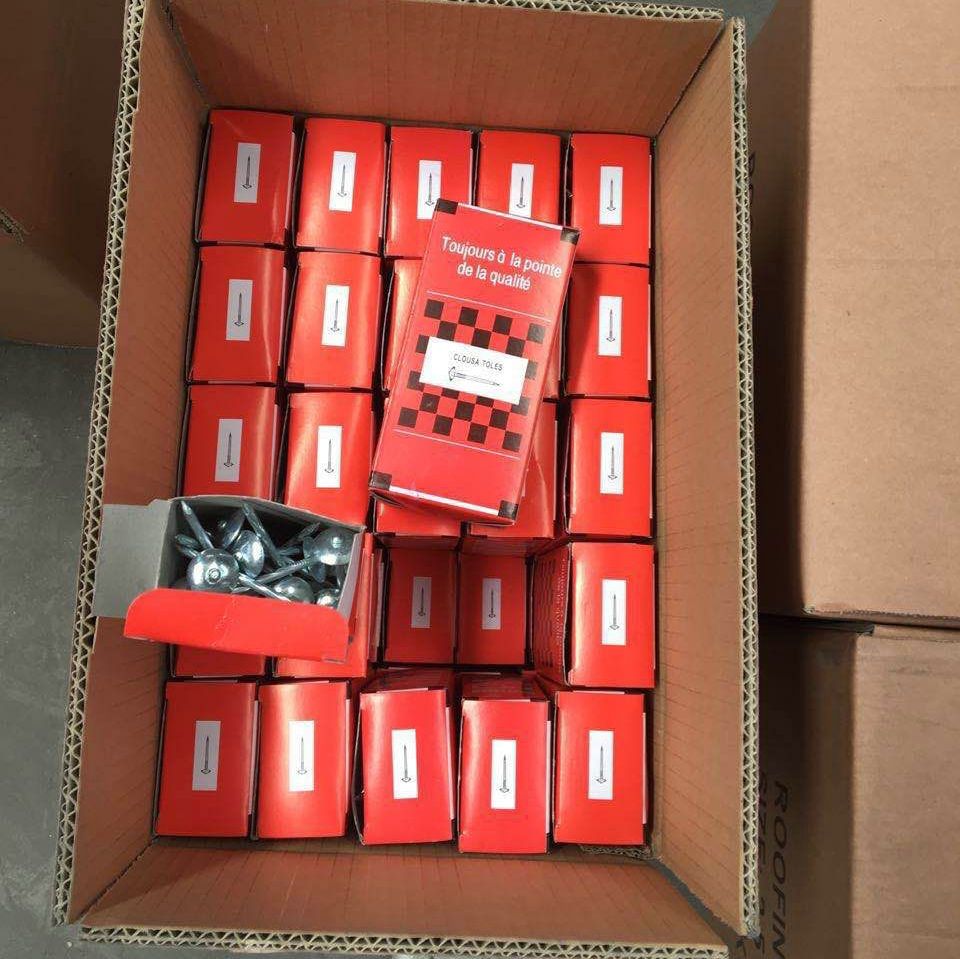 Red box corrugated nail galvanized wire corrugated nail combination corrugated nail for export