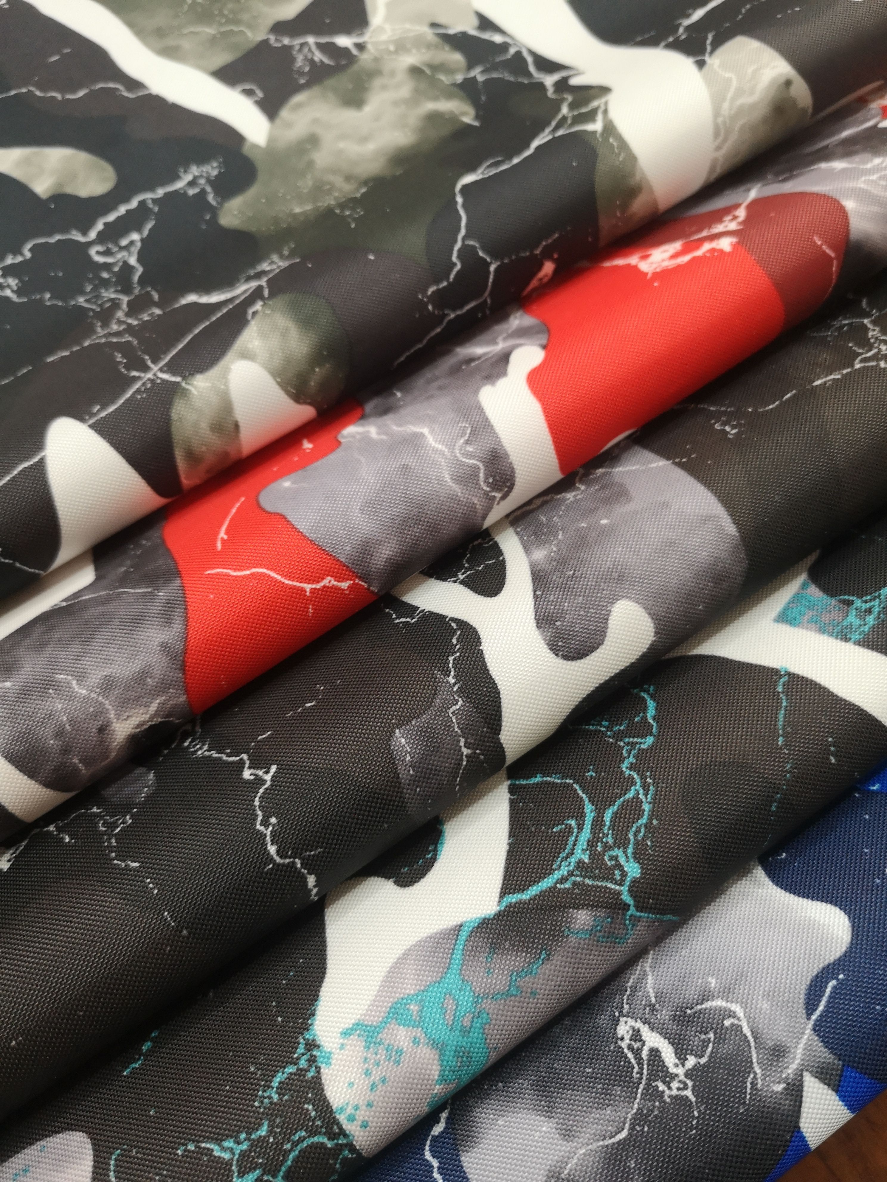 数码迷彩系列数码迷彩印花牛津布PVC涂层户外迷彩箱包面料