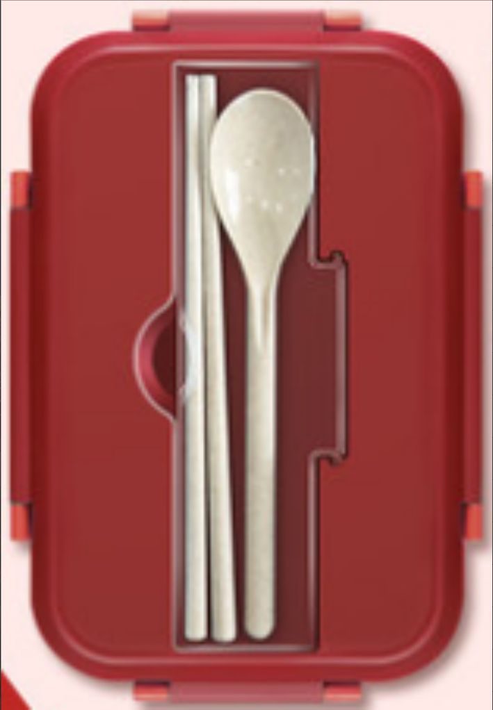 Glass lunch box partition, portable for office workers, microwave-safe, student insulated lunch box, lunch box set, Japanese PP lunch box (with tableware)