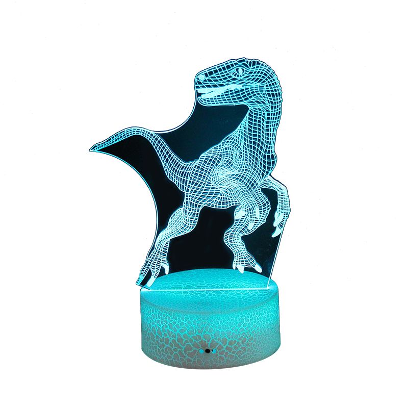 Dinosaur creative dream 3d desk lamp plugged in bedroom bedside lamp led night light baby feeding lamp mini birthday gift