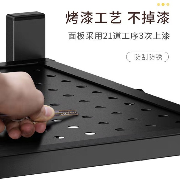 厨房置物架阳台落地多层放锅微波炉烤箱储物架收纳可折叠架A700五层网红折叠架 黑色详情图12
