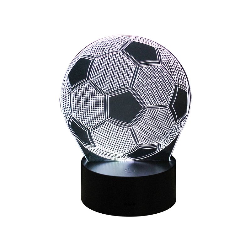 Soccer 3D Night Lamp Touch Color Changing Table Lamp Bedside Lamp 3D Visual Atmosphere Decoration Lamp Office Desk Lamp