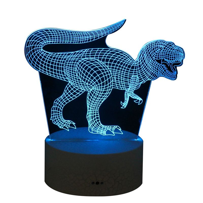 Dinosaur 3D Night Lamp USB Plug Remote Control Table Lamp Colorful Color Color Bedside Lamp Creative Birthday Gift
