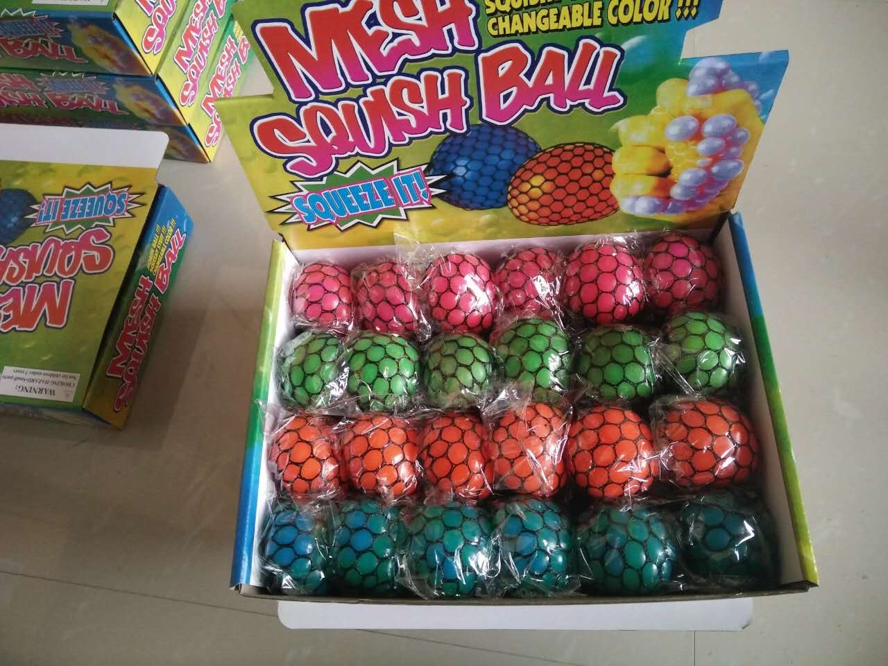 5.0黑网葡萄球，网袋球，变色球，挤压玩具，减压神器，搞笑搞怪玩具