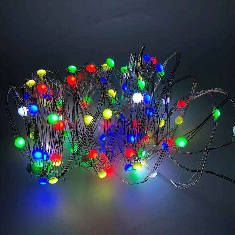 厂家生产LED串灯圣诞装饰灯七彩跑马直播背景灯低压5V多模式10米详情图3