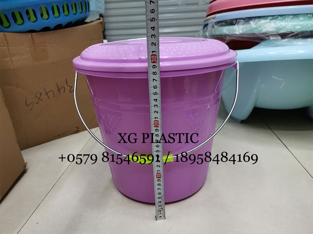 小号塑料水桶带盖铁把水桶家用蓄水桶洗衣桶时尚热销圆形塑料桶详情图8