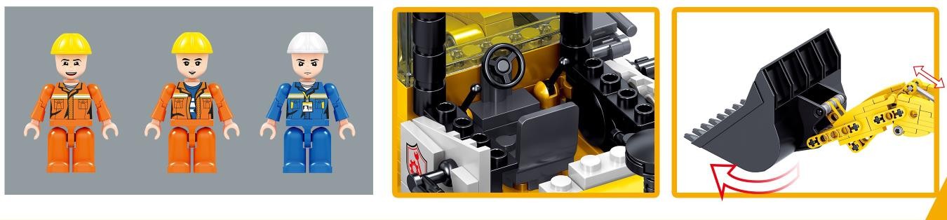 捷雅妮QL0237工程铲车积木详情图1