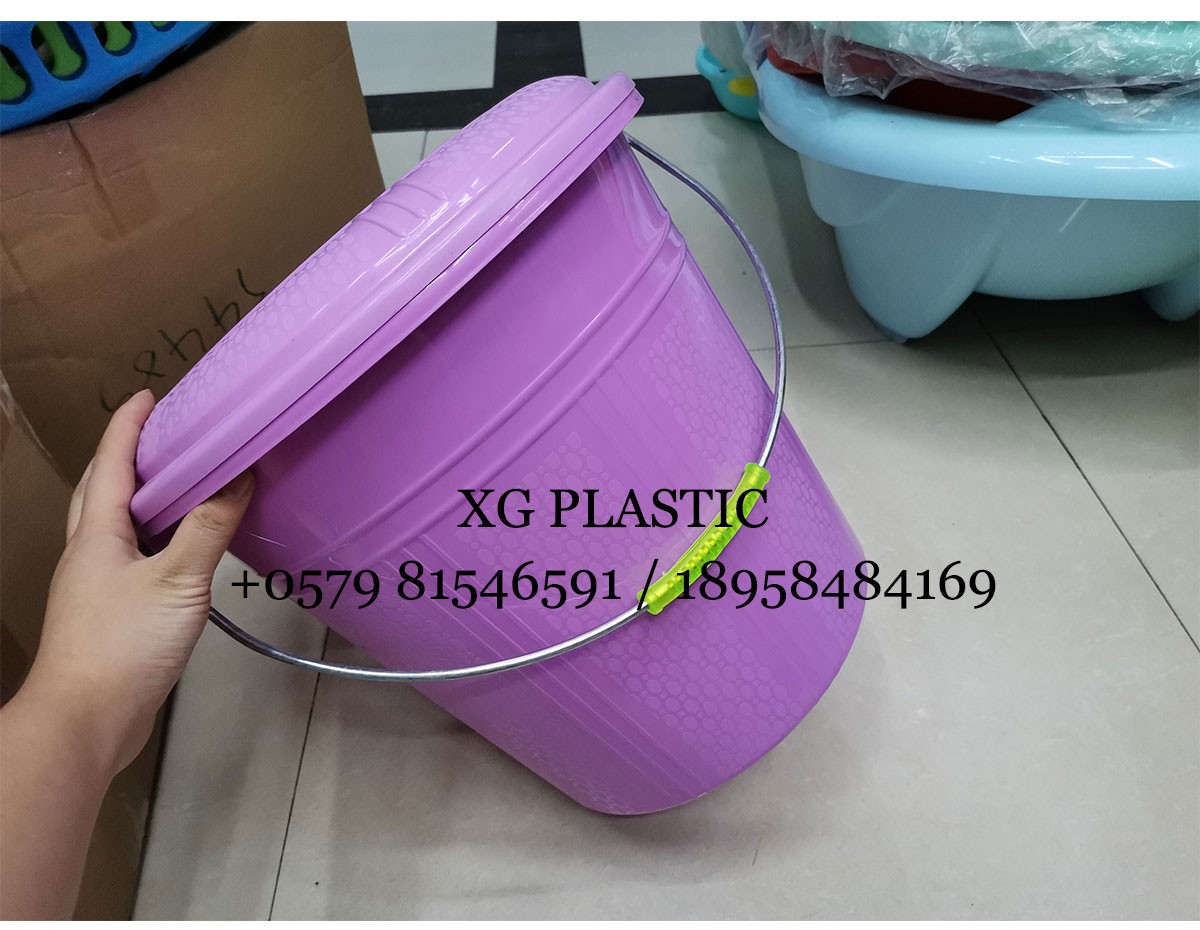 小号塑料水桶带盖铁把水桶家用蓄水桶洗衣桶时尚热销圆形塑料桶详情图4