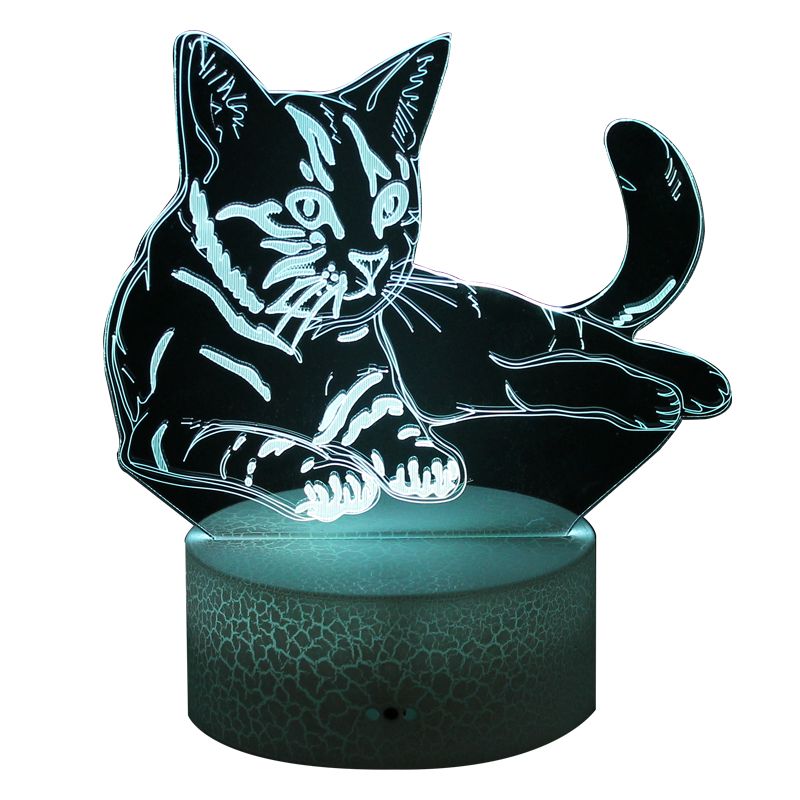 Creative 3D cat nightlight LED lamp USB lamp Bedside lamp Bedroom lamp Holiday birthday gift