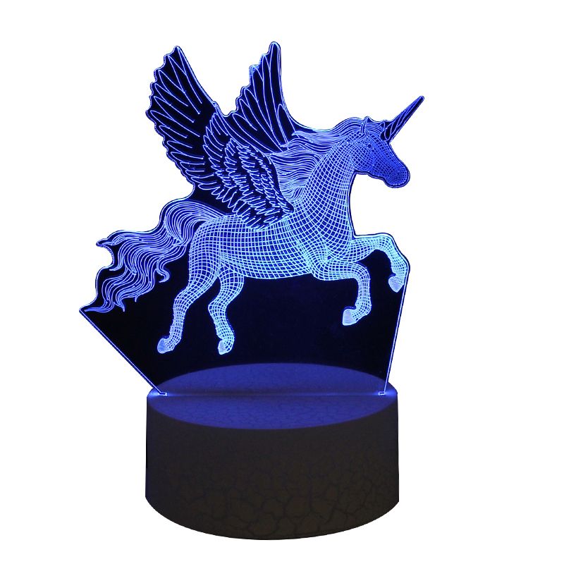 Creative 3D Unicorn nightlight LED lamp USB lamp Bedside lamp Bedroom lamp Holiday birthday gift